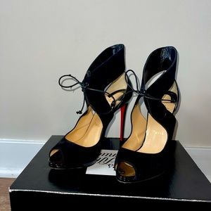 Christian Louboutin Campania Suede Tie-Front Heels